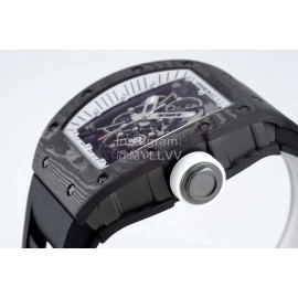 Richard Mille Barrel Case Rubber Strap Watch Black