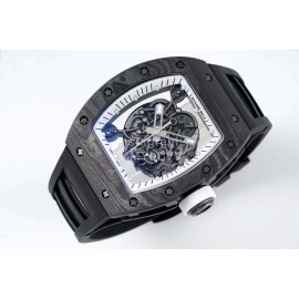 Richard Mille Barrel Case Rubber Strap Watch Black