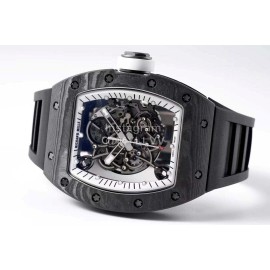 Richard Mille Barrel Case Rubber Strap Watch Black