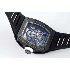 Richard Mille Barrel Case Rubber Strap Watch Black
