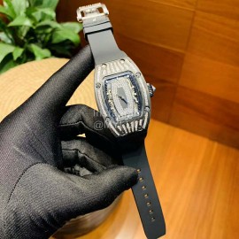 Richard Mille Ceramic Case Rubber Strap Watch Rm007 Black