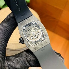 Richard Mille Ceramic Case Rubber Strap Watch Rm007 Black