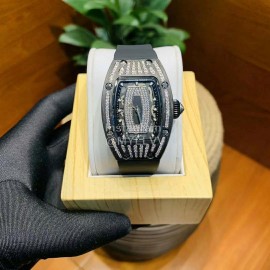 Richard Mille Ceramic Case Rubber Strap Watch Rm007 Black