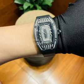 Richard Mille Ceramic Case Rubber Strap Watch Rm007 Black