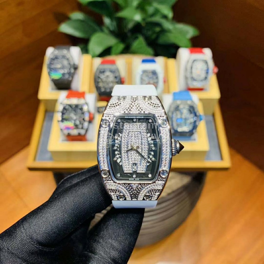 Richard Mille Ceramic Case Rubber Strap Watch Rm007