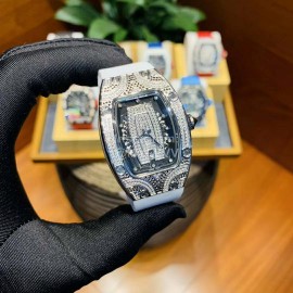 Richard Mille Ceramic Case Rubber Strap Watch Rm007
