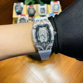 Richard Mille Ceramic Case Rubber Strap Watch Rm007