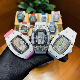 Richard Mille Ceramic Case Rubber Strap Watch Rm007