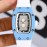 Richard Mille Diamond Dial Rubber Strap Watch For Women