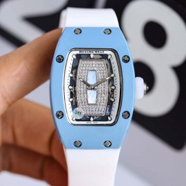 Richard Mille Diamond Dial Rubber Strap Watch For Women