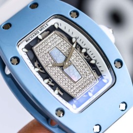 Richard Mille Diamond Dial Rubber Strap Watch For Women
