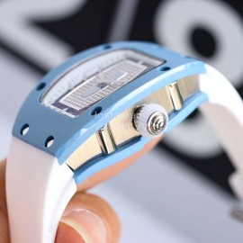 Richard Mille Diamond Dial Rubber Strap Watch For Women