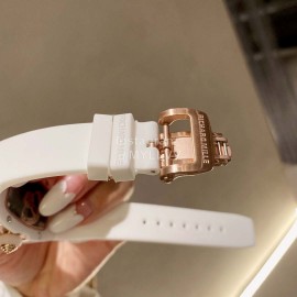 Richard Mille Diamond Dial White Rubber Strap Watch For Women