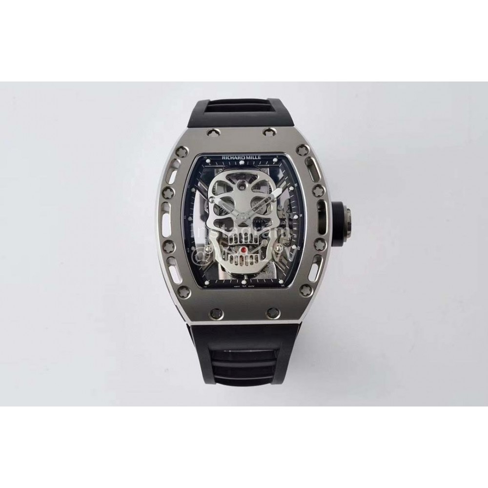 Richard Mille Black Rubber Strap Watch For Men