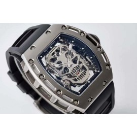 Richard Mille Black Rubber Strap Watch For Men