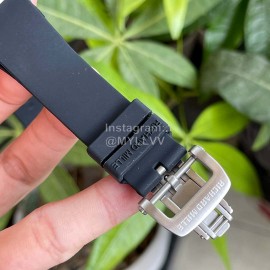 Richard Mille Diamond Dial Black Rubber Strap Watch 