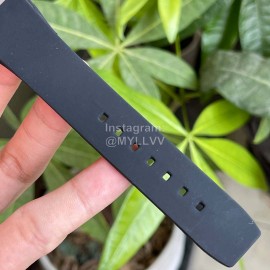 Richard Mille Diamond Dial Black Rubber Strap Watch 