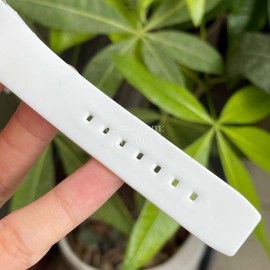 Richard Mille Diamond Dial White Rubber Strap Watch 