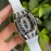Richard Mille Fashion Diamond Dial Rubber Strap Watch White