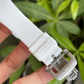 Richard Mille Fashion Diamond Dial Rubber Strap Watch White