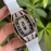 Richard Mille New Diamond Dial Rubber Strap Watch White