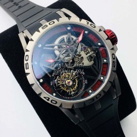 Roger Dubuis Bbr Factory Luminous Scale Rubber Strap Watch Black