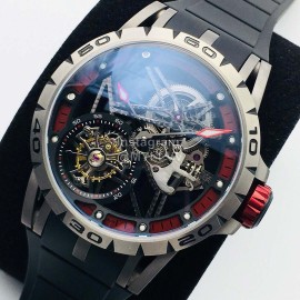 Roger Dubuis Bbr Factory Luminous Scale Rubber Strap Watch Black