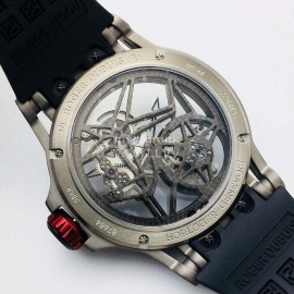 Roger Dubuis Bbr Factory Luminous Scale Rubber Strap Watch Black