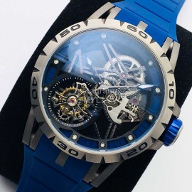Roger Dubuis Bbr Factory Luminous Scale Blue Rubber Strap Watch