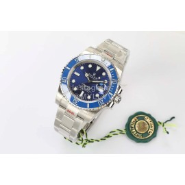 Rolex New 40mm Dial Steel Strap Watch Blue
