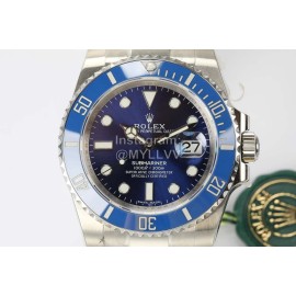 Rolex New 40mm Dial Steel Strap Watch Blue