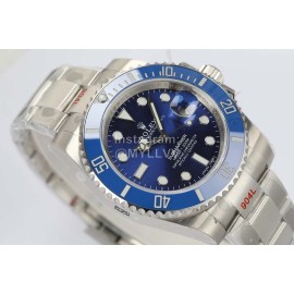 Rolex New 40mm Dial Steel Strap Watch Blue