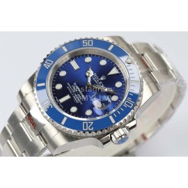 Rolex New 40mm Dial Steel Strap Watch Blue