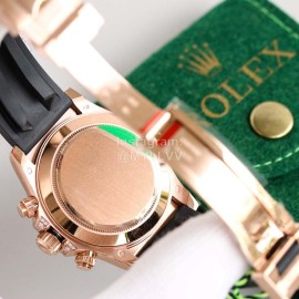 Rolex Sgp Factory Diamond Dial Rubber Strap Watch Rose Gold