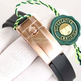 Rolex Sgp Factory Diamond Dial Rubber Strap Watch Rose Gold