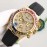 Rolex Sgp Factory Diamond Dial Rubber Strap Watch Gold