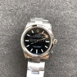 Rolex 31mm Black Dial Steel Strap Luminous Watch