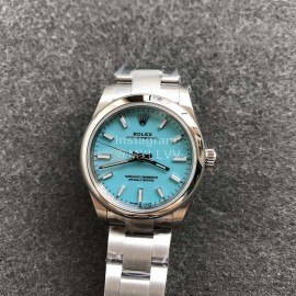 Rolex 31mm Blue Dial Steel Strap Luminous Watch