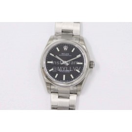 Rolex Steel Strap 31mm Black Dial Watch