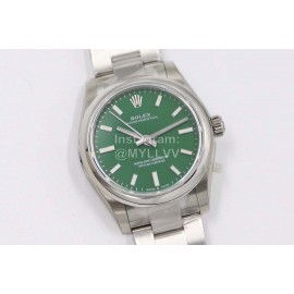 Rolex Steel Strap 31mm Green Dial Watch