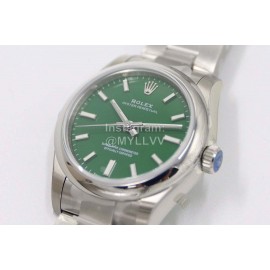 Rolex Steel Strap 31mm Green Dial Watch