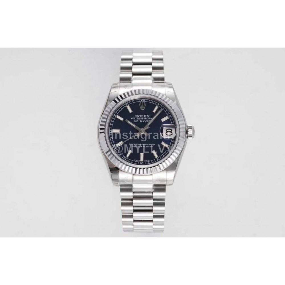 Rolex New 31mm Dial Steel Strap Sapphire Crystal Watch