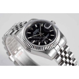 Rolex Steel Strap Sapphire Crystal 31mm Black Dial Watch