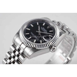 Rolex Steel Strap Sapphire Crystal 31mm Black Dial Watch
