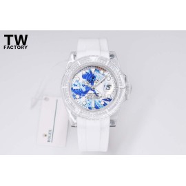 Rolex Phantomlab Tw Factory White Rubber Strap Watch