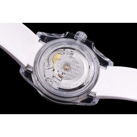 Rolex Rubber Strap Sapphire Crystal Watch Pink