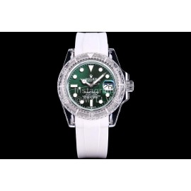 Rolex New Sapphire Crystal Rubber Strap Watch