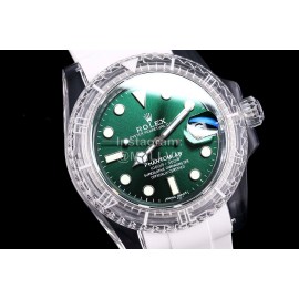 Rolex New Sapphire Crystal Rubber Strap Watch