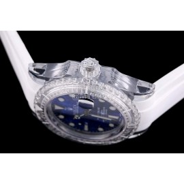 Rolex Sapphire Crystal Rubber Strap Navy Dial Watch