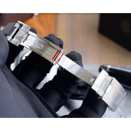 Rolex Rubber Strap Diamond Watch Silver